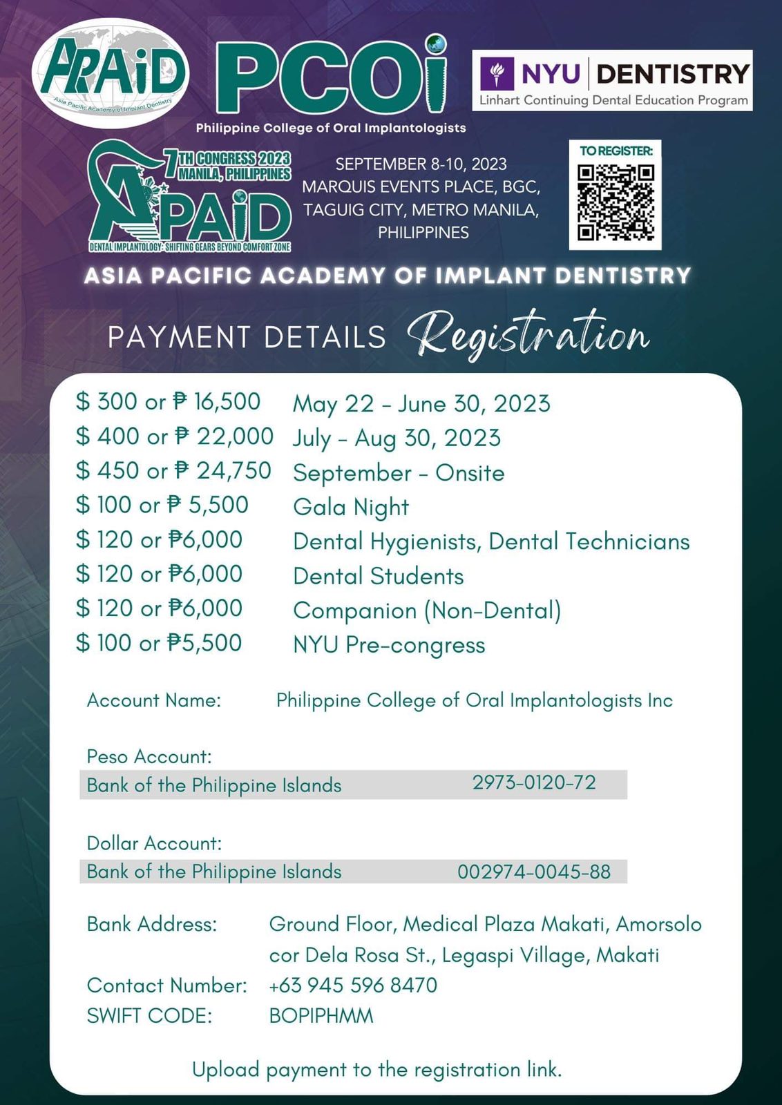 Apaid 2023 Payment Details