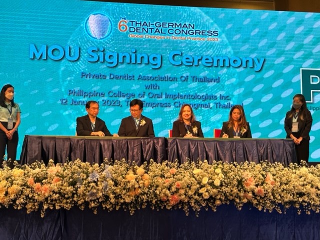 MOU Signing Ceremony Private Dentist Association of Thailand and PCOI Jan 2023